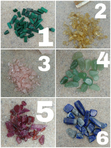 Gemstone roller bottle /Clear /Frosted /Gold lid /Rose Quartz /Green Aventurine /Garnet /Malachite /Citrine /Lapis Lazuli / Crystal roll on