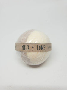 Milk and Honey Bath Bomb | Organic Natural | Oatmeal Moisturizing 