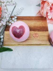 2 pack bundle Heart Bath Bomb | Pink Spa Gift | Organic 