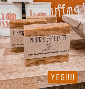 Pumpkin Spice Latte Handmade Bar Soap | Crumb Cake Fall Scent Cold Process Soap