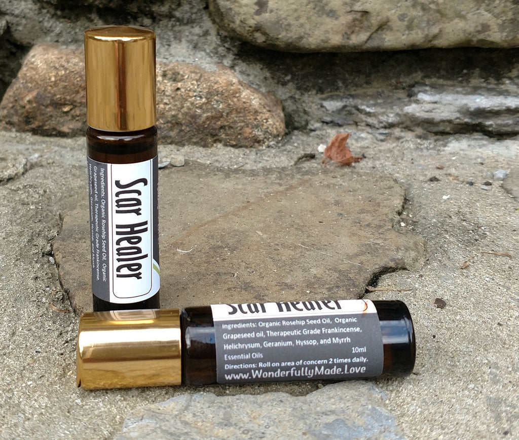 SCAR HEALER Roll On Bottle | Natural Dark Spot Remover | Diminish Fine Lines | Surgery Scar Recovery | Skin Corrector | Essential Oil roller