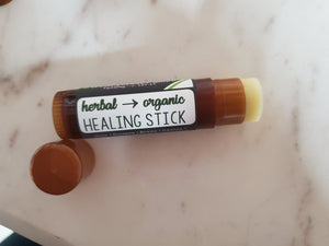 Herbal Healing Stick | Natural Remedy Salve | Organic Eczema Salve | Chapped Lip Relief | Large Chapstick | Scar Remover | Travel Size Tube