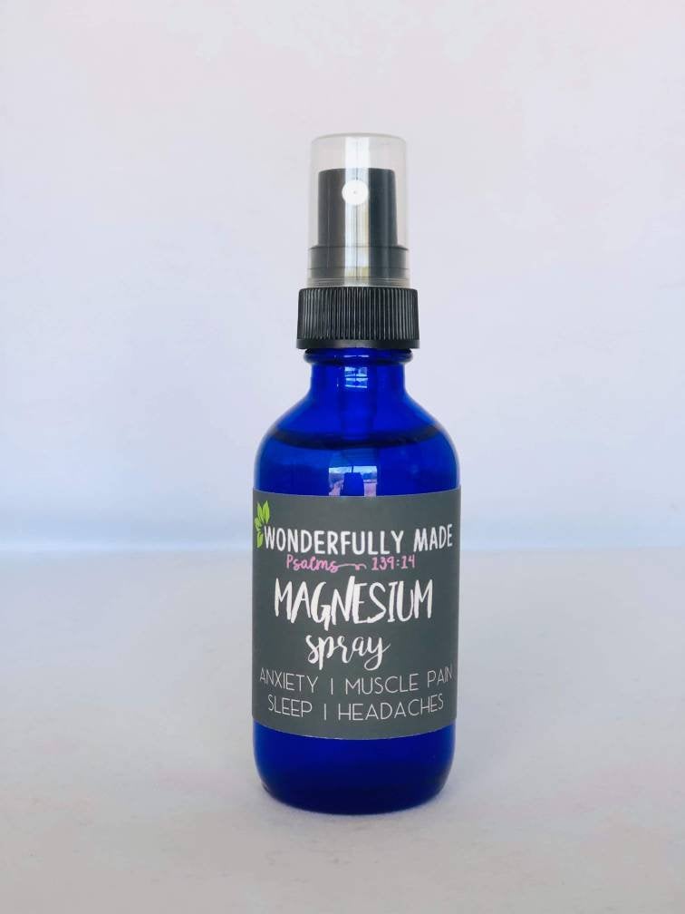 Magnesium Spray | Muscle Aches | Natural Sleep Aid | Anxiety Relief | Recyclable Glass Bottle | Magnesium Supplement | Natural Pain Relief