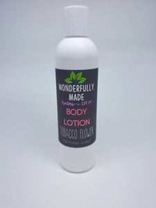 Tobacco Flower Lotion/Natural Preservative / herbal / hand lotion / Calendula / travel size lotion / novelty woman gift / handmade / organic